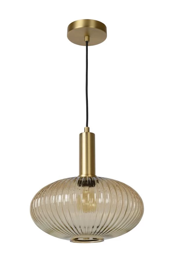 Lucide MALOTO - Lámpara colgante - Ø 30 cm - 1xE27 - Ámbar - apagado